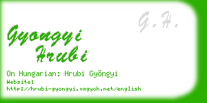 gyongyi hrubi business card